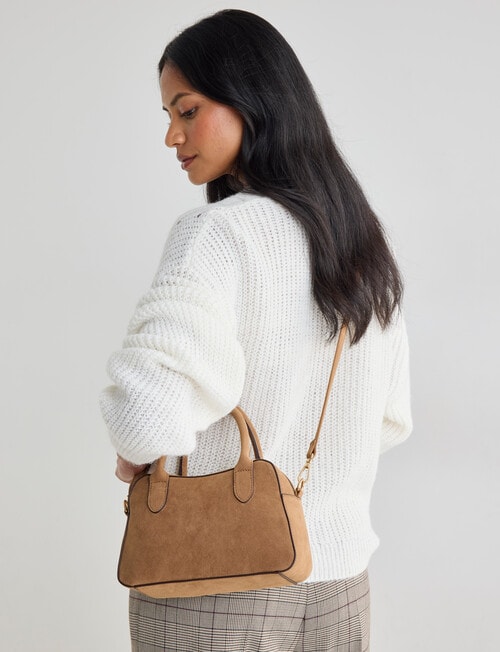 Zest Bowling Crossbody Bag, Tan product photo View 09 L