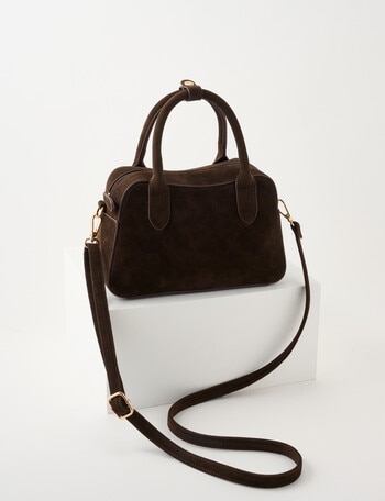 Zest Bowling Crossbody Bag, Chocolate product photo