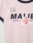 Switch Malibu Short Sleeve Ringer Tee, Baby Pink product photo View 02 S