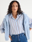 Zest Voile Shirt, Blue Stripe product photo