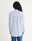 Zest Voile Shirt, Blue Stripe product photo View 02 S