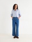Zest Voile Shirt, Blue Stripe product photo View 03 S