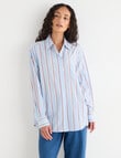Zest Voile Shirt, Blue Stripe product photo View 06 S