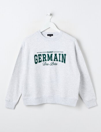 No Issue St Germain Applique Crew, Oat Marle product photo