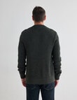 Chisel Button Neck Sweater, Army Green product photo View 02 S