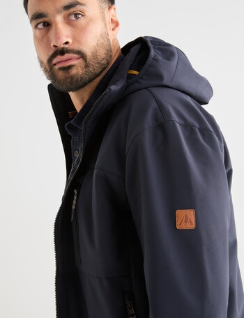 Kauri Trail Hooded Softshell Jacket, Navy product photo