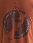 Kauri Trail Short Sleeve Tee, Rust product photo View 06 S