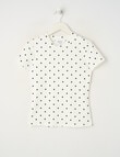 Switch Polka Dot Giselle Short Sleeve Tee, Vanilla & Black product photo
