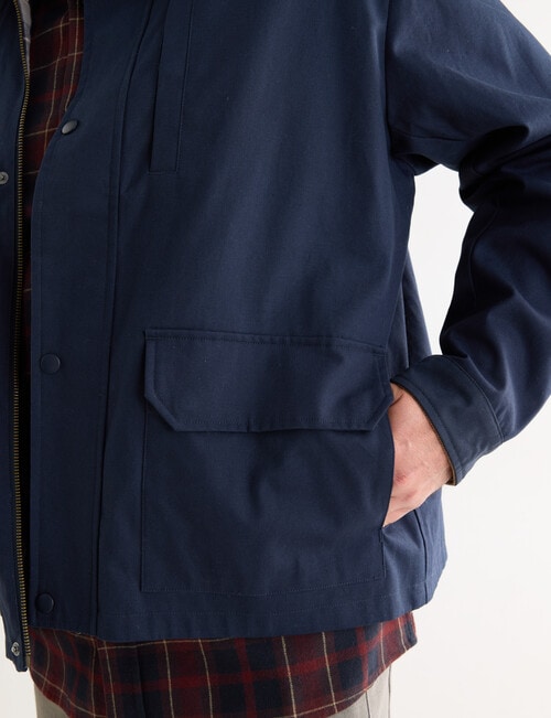 Chisel Barn Jacket, Navy product photo View 06 L
