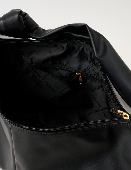 Whistle Whistle Slouch Knot Shopper Bag, Black product photo View 07 L