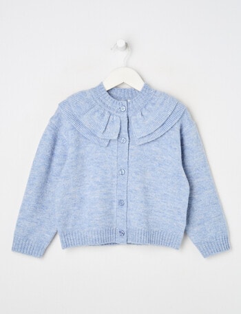 Mac & Ellie Frill Collar Cardigan, Soft Blue product photo