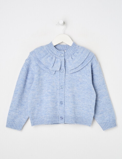 Mac & Ellie Frill Collar Cardigan, Soft Blue product photo