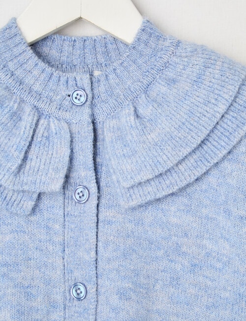 Mac & Ellie Frill Collar Cardigan, Soft Blue product photo View 02 L