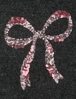 Mac & Ellie Sequin Bow Jumper, Charcoal product photo View 02 S