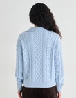 Zest Quarter Zip Knitwear, Winter Blue product photo View 02 S