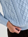 Zest Quarter Zip Knitwear, Winter Blue product photo View 06 S
