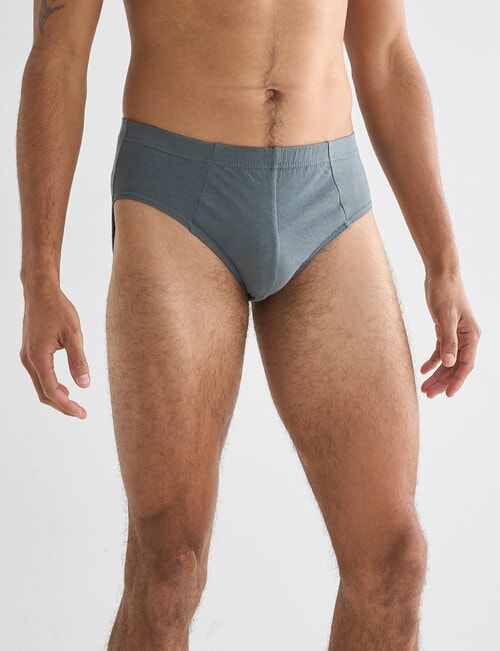 Chisel Cotton Brief, 5-Pack, Navy, Mid Blue, Black & Sage product photo View 02 L