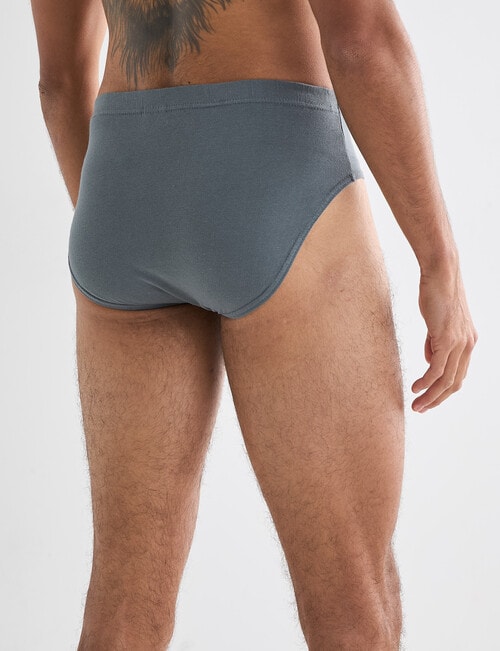 Chisel Cotton Brief, 5-Pack, Navy, Mid Blue, Black & Sage product photo View 03 L