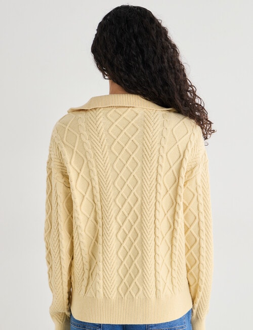 Zest Quarter Zip Knitwear, Lemon product photo View 02 L