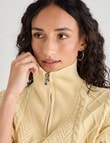 Zest Quarter Zip Knitwear, Lemon product photo View 05 S