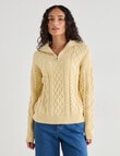 Zest Quarter Zip Knitwear, Lemon product photo View 08 S