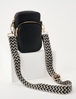 Boston + Bailey Zip Crossbody Bag, Black product photo