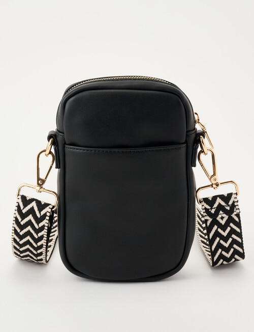 Boston + Bailey Zip Crossbody Bag, Black product photo View 02 L