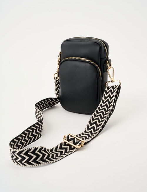 Boston + Bailey Zip Crossbody Bag, Black product photo View 03 L