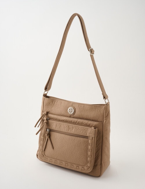 Boston + Bailey Zips Shoulder Bag, Taupe product photo View 03 L