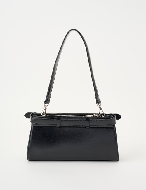 Whistle Belt Patent Shopper Bag, Black product photo View 02 L