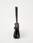 Whistle Belt Patent Shopper Bag, Black product photo View 04 S