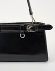 Whistle Belt Patent Shopper Bag, Black product photo View 06 S
