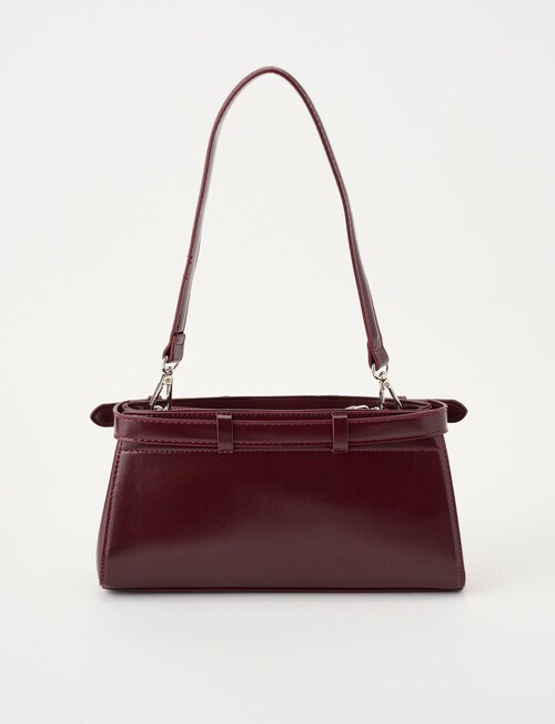 Whistle Belt Patent Shopper Bag, Cherry Lacquer product photo View 02 L