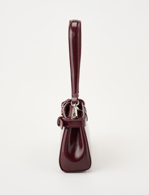 Whistle Belt Patent Shopper Bag, Cherry Lacquer product photo View 04 L