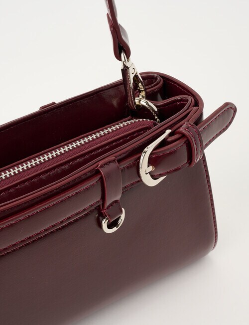 Whistle Belt Patent Shopper Bag, Cherry Lacquer product photo View 05 L