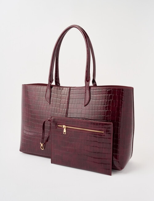 Whistle Croc Tote Bag, Cherry Lacquer product photo View 06 L
