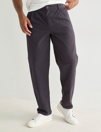 Gasoline Carpenter Straight Leg Chino, Washed Black product photo