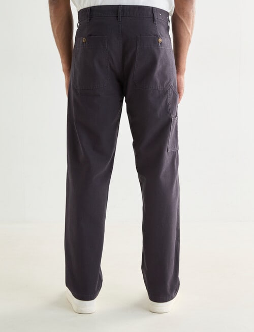 Gasoline Carpenter Straight Leg Chino, Washed Black product photo View 02 L