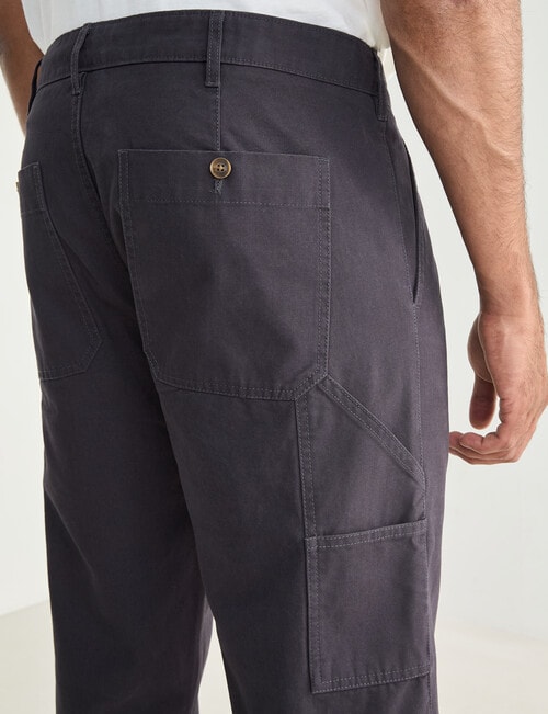 Gasoline Carpenter Straight Leg Chino, Washed Black product photo View 06 L
