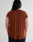 Bodycode Curve Boxy Tee, Chestnut product photo View 02 S