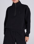 Champion Rochester Base Quarter Zip Pullover, Black product photo