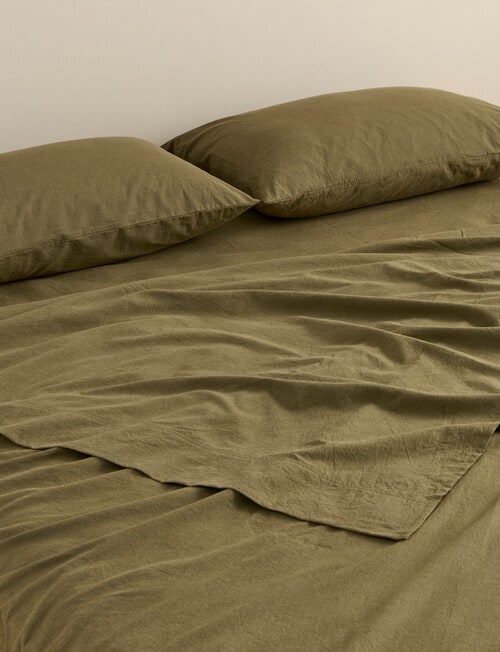 Haven Washed Cotton Hale Sheet Set product photo View 02 L