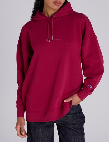 Champion Legacy Tonal Script Hoodie, Cranberry Tart product photo