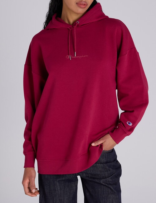 Champion Legacy Tonal Script Hoodie, Cranberry Tart product photo
