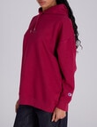 Champion Legacy Tonal Script Hoodie, Cranberry Tart product photo View 02 S