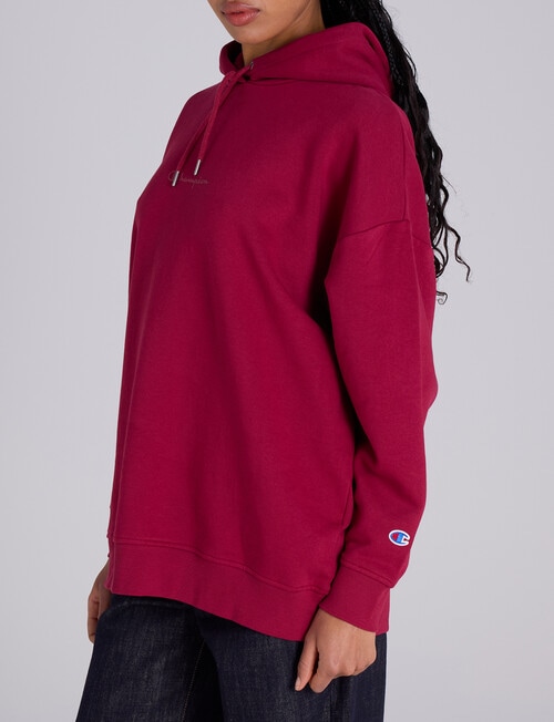 Champion Legacy Tonal Script Hoodie, Cranberry Tart product photo View 02 L
