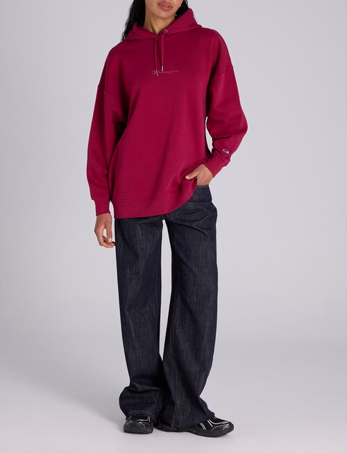 Champion Legacy Tonal Script Hoodie, Cranberry Tart product photo View 04 L