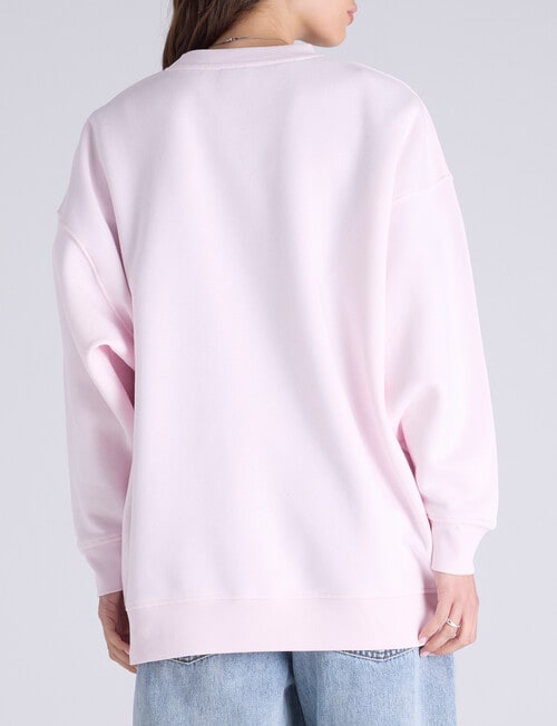 Champion Legacy Tonal Script Crew Sweatshirt, Lilac Pink product photo View 03 L
