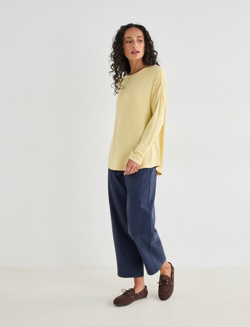 Zest Supersoft Brushed Crew Tee, Lemon product photo View 03 L