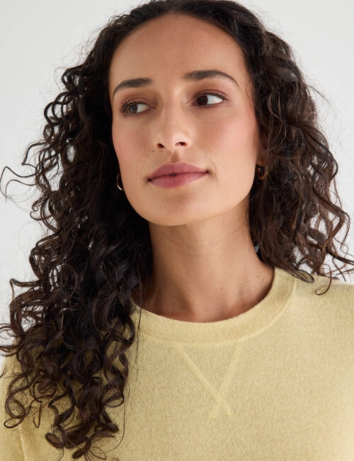 Zest Supersoft Brushed Crew Tee, Lemon product photo View 04 L